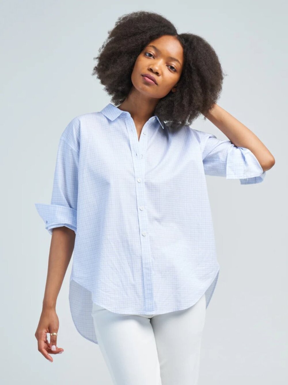 Heather Harlan Easy Shirt in Graph Check Size XS